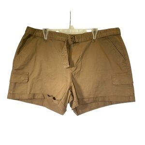 Time and Tru Women's plus size 20 Belted Shorts Tan Pockets Summer Cargo Beach
